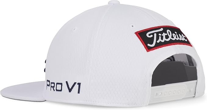 Titleist Tour Elite Flat Bill Golf hat, White/Navy