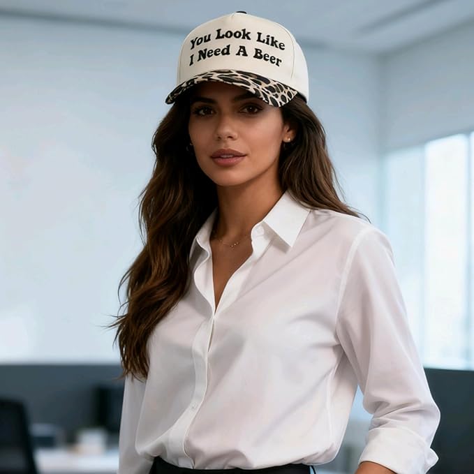 Hat Funny Embroidered Trucker Hat Adjustable Two Tone Snapback Canvas Baseball Cap for Womens
