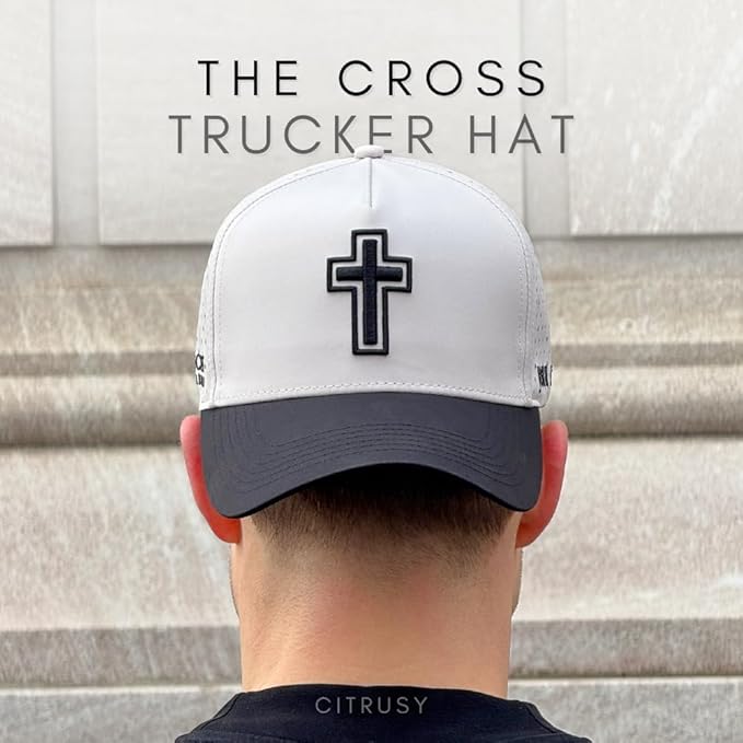 CITRUSY Athletic Trucker Golf Hat | Performance Mens 5 Panel Cap | Cool Breathable Waterproof Workout Running Snapback