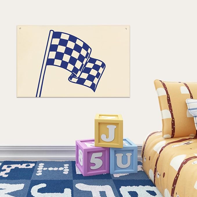 Boy Room Decor, Playroom Decor, Little Racer Dude Race Car Room Canvas Banner - Image 6