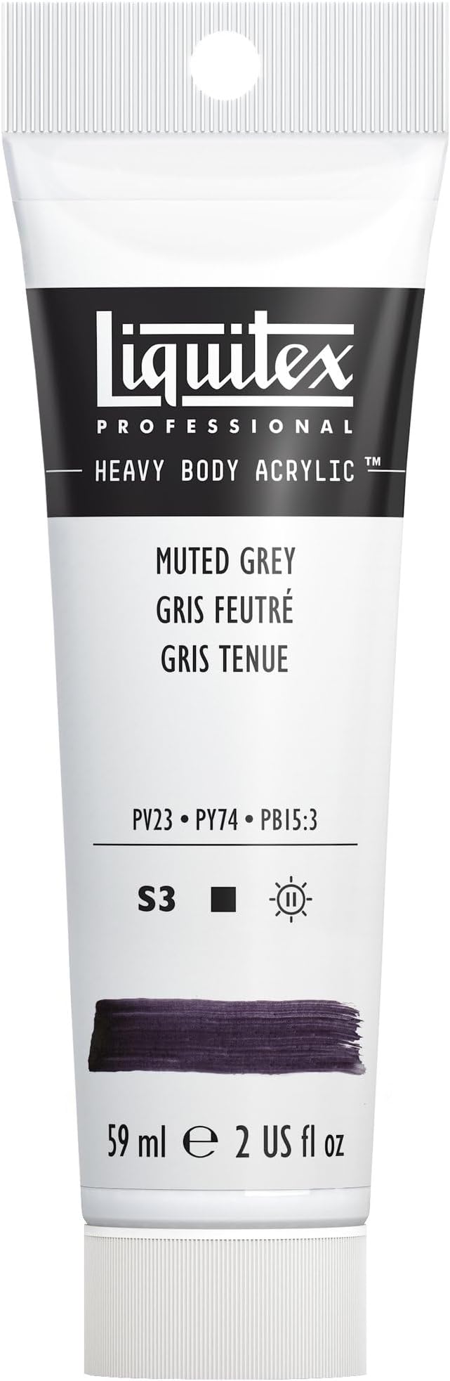 Liquitex Professional Heavy Body Acrylic Paint, 2-oz Tube, Muted Grey by Liquitex