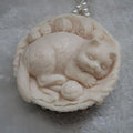 Cat in Bowl Silicone Wave Spiral Candle Mold by EVERELAMSiliconeMolds