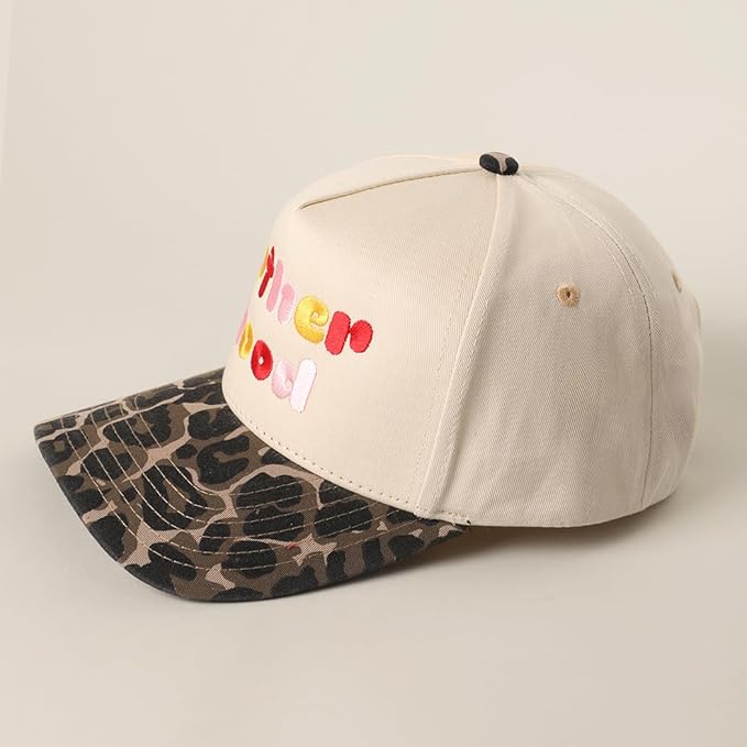 MIRMARU Two-Tone Vintage Canvas Trucker Hats for Men & Women, Adjustable Size Baseball Caps with Trendy Embroidered Design