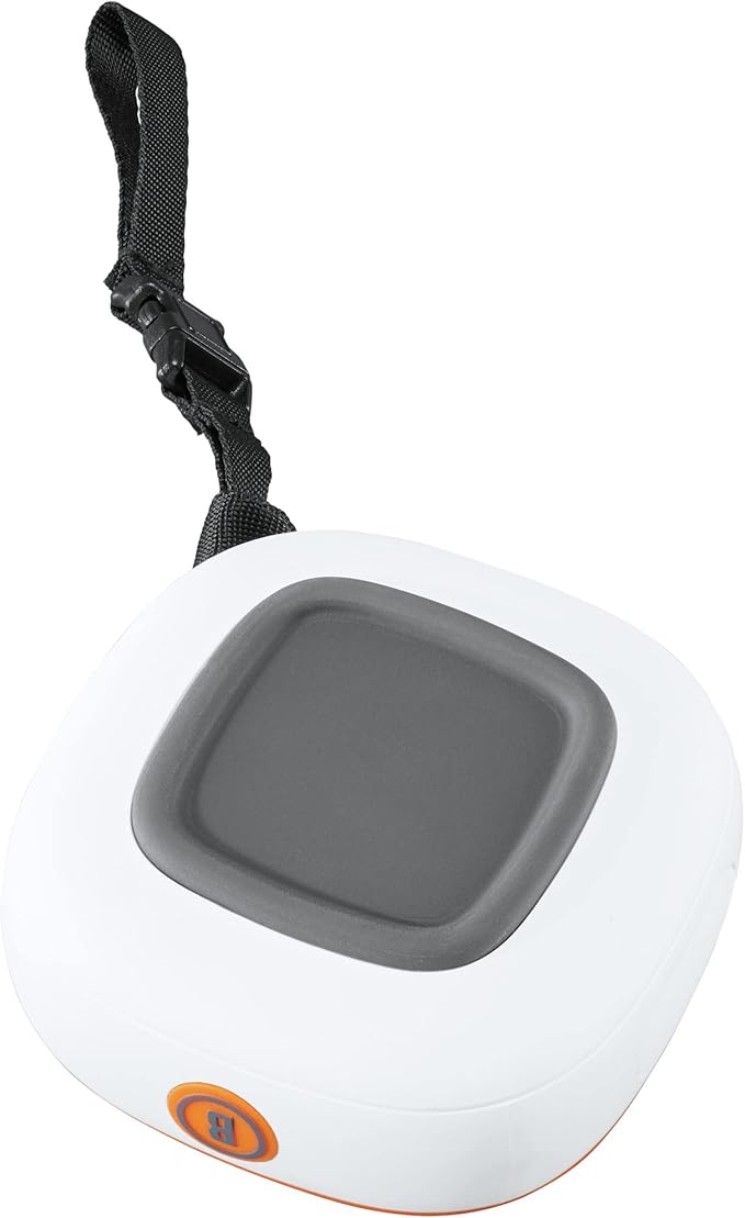 Bushnell Disc Jockey -Bluetooth -Speaker, Lightweight Disk Golf -Speaker with Distance to Basket -GPS, White/Orange, Small