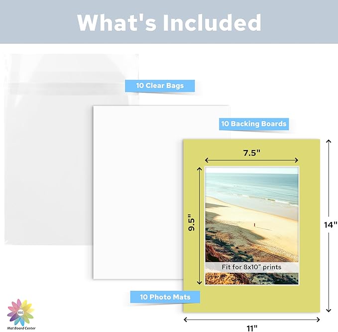 Mat Board Center, 11x14 for 8x10 Mix Color Mat Kit - Image 2
