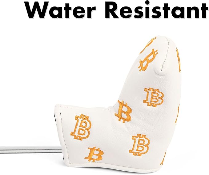 Bitcoin Golf Putter Cover for Blade and Mallet Putters - Golf Headcovers for Club Protection - HODL 21 Golf Accessories