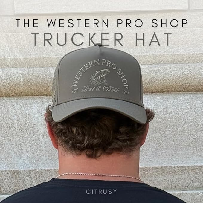 CITRUSY Athletic Trucker Golf Hat | Performance Mens 5 Panel Cap | Cool Breathable Waterproof Workout Running Snapback