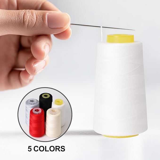 Sewing Thread Cone Set, 2 Pack Serger Thread, 3000 Yards Each, All Purpose - Image 4