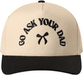 MIRMARU Two-Tone Vintage Canvas Trucker Hats for Men & Women, Adjustable Size Baseball Caps with Trendy Embroidered Design