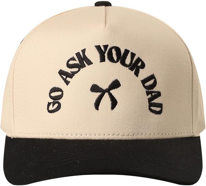MIRMARU Two-Tone Vintage Canvas Trucker Hats for Men & Women, Adjustable Size Baseball Caps with Trendy Embroidered Design