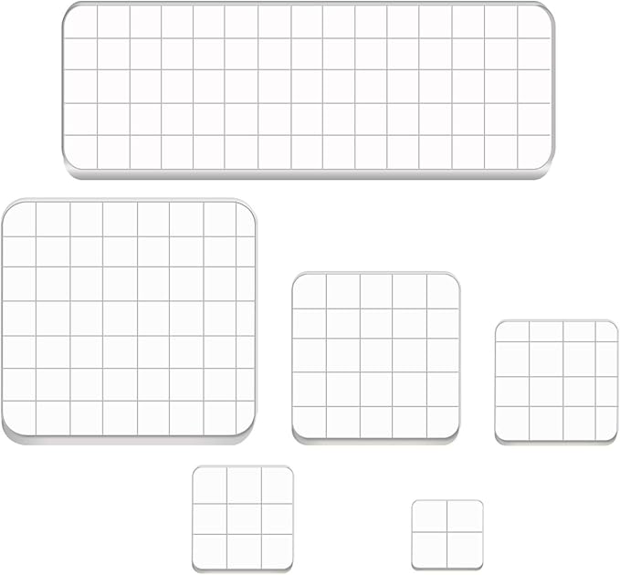 6 Pieces Stamp Blocks Acrylic Clear Stamping Blocks Tools by WeiMeet