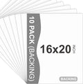10 Pack Backing Boards, 16x20 Uncut White Mats Matboards, Acid-Free Backerboards by SOMIME