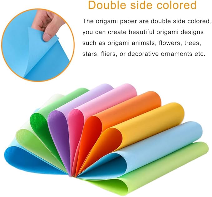 A4 Origami Paper Black 100 Sheets, 8.27×11.7 inch Double Sided Color Easy Fold - Image 3