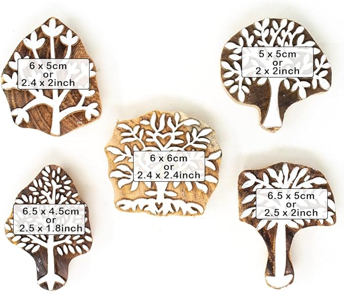 Wooden Printing Stamps Indian Design - Image 4