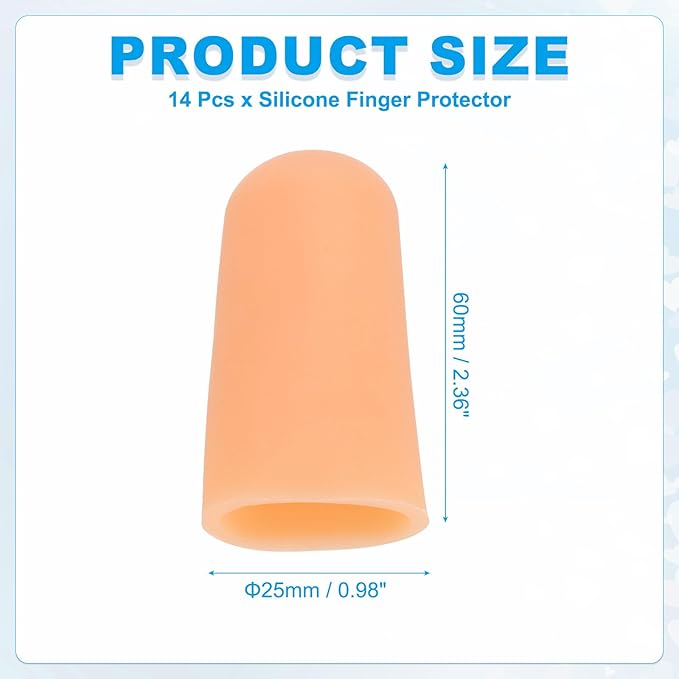 PATIKIL Gel Finger Cots 2"x0.79" - Image 2