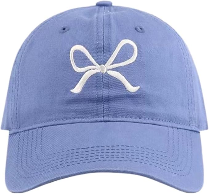 Sumleno Womens Trendy Cute Bow Baseball Cap Y2k Aesthetic Preppy Sun Cap Hiking Travel Trucker Hat Accessories