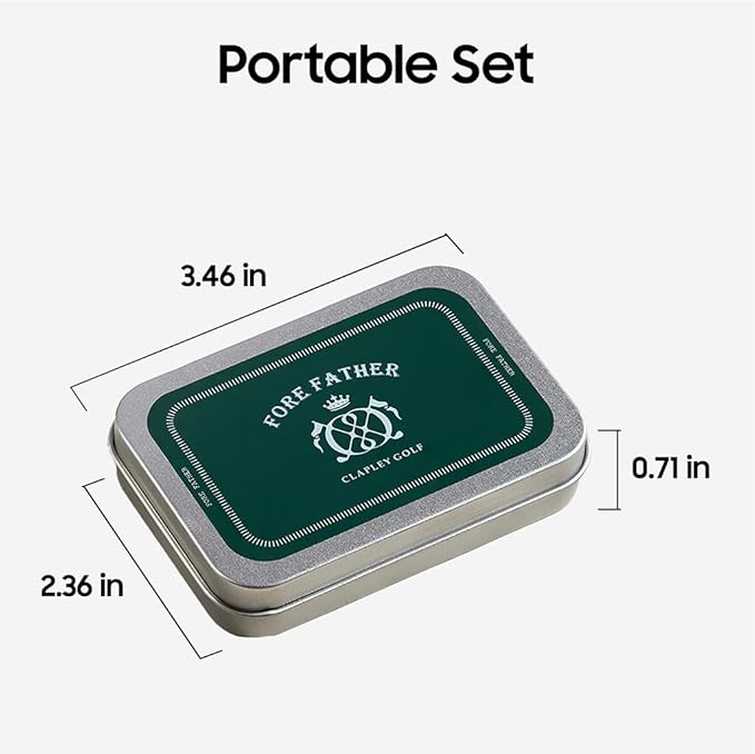 Clapley Ball Markers, Premium Gift Box Set for Golfer, 4pcs Stainless Steel & Oven-Cured Enamel, Eye-catching & Easy to spot, Pair with Magnetic Glove & Clip