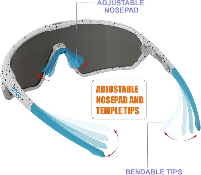Youth Baseball Polarized Kids Sunglasses for Boys Girls Age 6-12 with Carrying Case Cycling Softball Padel Lightweight