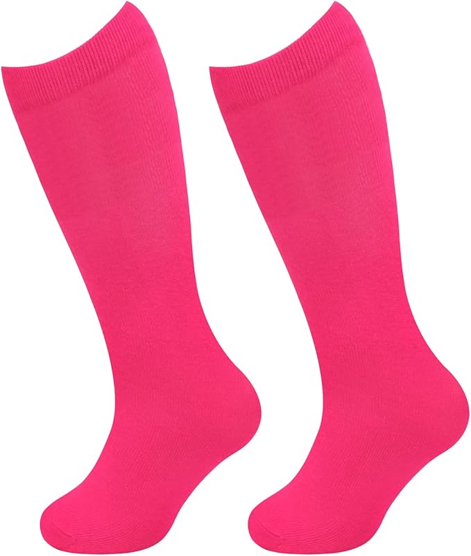 Sarfel Kids Soccer Socks Toddler Soccer Socks Girls Boys Soccer Socks Kids Tube Socks with Stripes Toddler Knee High Socks