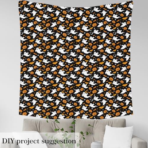 Feelyou Ghost Print Fabric By The Yard Decorative Soft