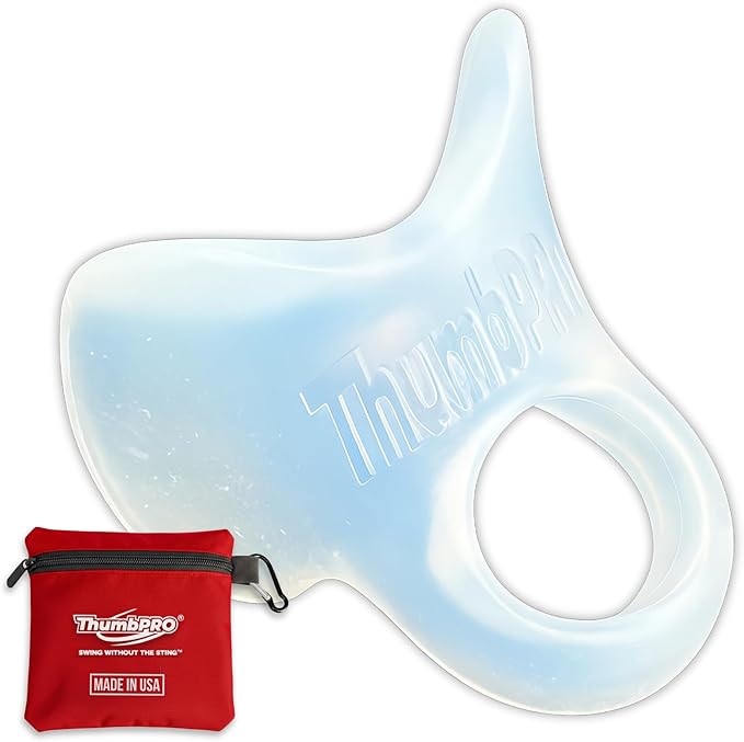 ThumbPRO Baseball Thumb Guard - Batting Aid & Grip Enhancer - Reduces Sting, Improves Swing - for Baseball & Softball - All Levels, Left/Right Hand - 3 Sizes