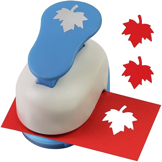 Maple Leaf Punch Cutter 1inch, Paper Punches, Craft Lever Punch Handmade by ECOHU