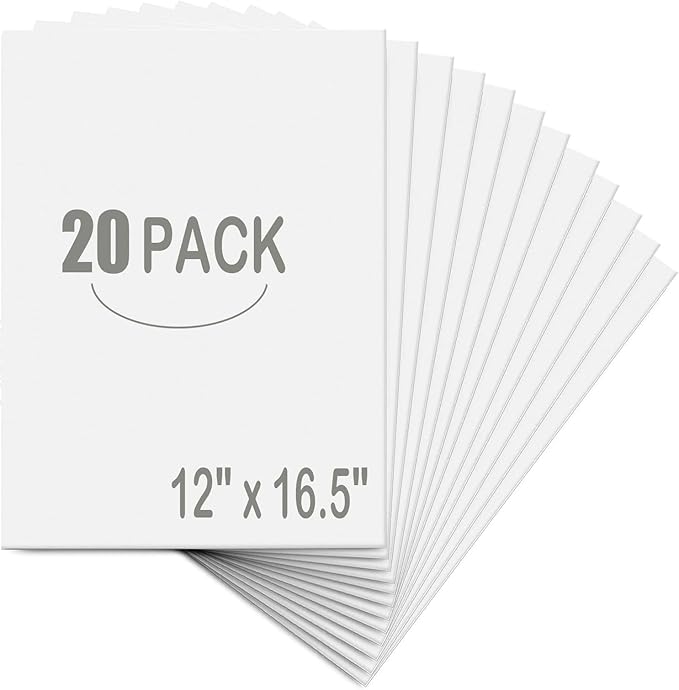 20 Pack White Foam Board 12" x 16.5", 3/16" Thickness Foam Core Baking Board by EPHECH