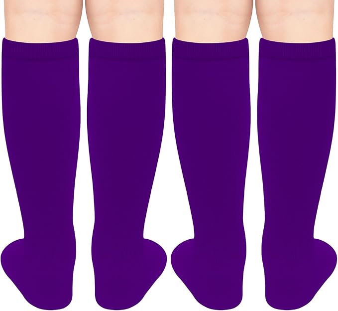 Sarfel Kids Soccer Socks Toddler Soccer Socks Girls Boys Soccer Socks Kids Tube Socks with Stripes Toddler Knee High Socks