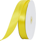 TONIFUL 1 Inch x 100yds Lemon Yellow Satin Ribbon, Thin Solid Color Satin Ribbon by TONIFUL