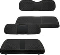 XUANYUDG0769 Golf Cart Front and Rear Seat Covers for EZGO TXT/RXV Club Car DS/Precedent Yamaha G29, Vinyl Leather Made/Adjustable Straps and Retractable Buckle/No Stapler Required,4PCS