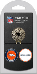Team Golf NFL Golf Cap Clip with 2 Removable Double-Sided Enamel Magnetic Ball Markers, Attaches Easily to Hats