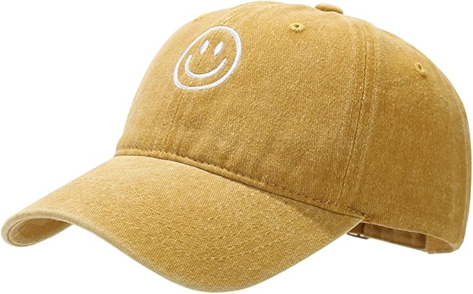 Unisex Basic Solid Baseball Cap Vintage Washed Distress Cotton Low Profile Dad Hat Adjustable Sports Hat