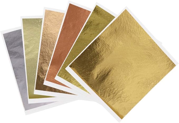 600Pcs KINNO Gold Leaf Sheets, Metal Leaf by KINNOGOLDLEAF