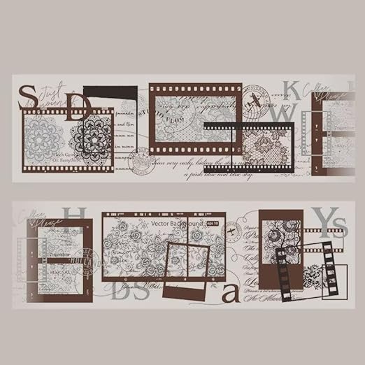 3pcs Vintage Lace Tape Cutout Art Lace Black White Stickers Roll Sticker PET by SEEKRARE
