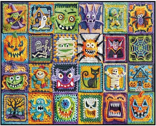 White Mountain 1000 Piece Jigsaw Puzzle Spooky Monster, Halloween Crochet