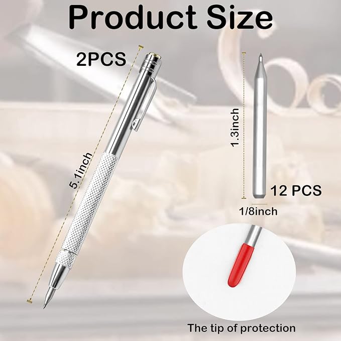 2Pcs Tungsten Carbide Tip Scriber - Image 2