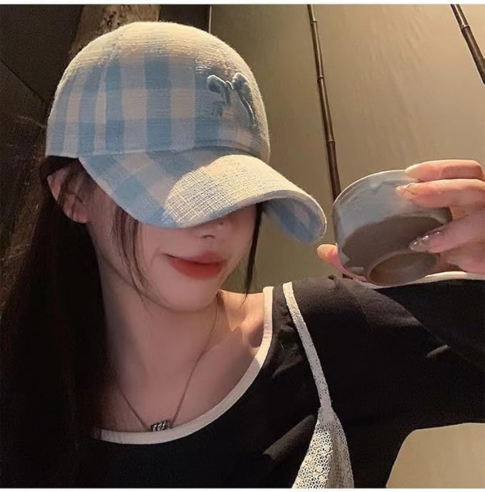 Sumleno Womens Trendy Cute Bow Baseball Cap Y2k Aesthetic Preppy Sun Cap Hiking Travel Trucker Hat Accessories