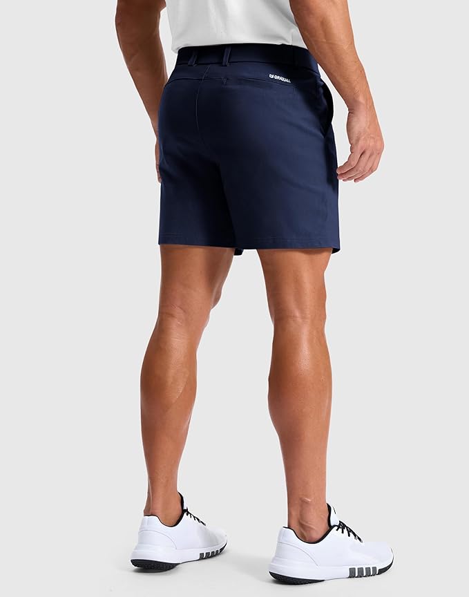 G Gradual Men's Golf Dress Shorts 5"/ 7"/ 9" Stretch Casual Work Flat Front Shorts for Men with 3 Pockets Quick Dry