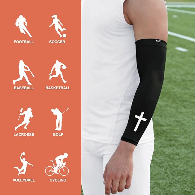Faith Cross White and Black Arm Sleeve