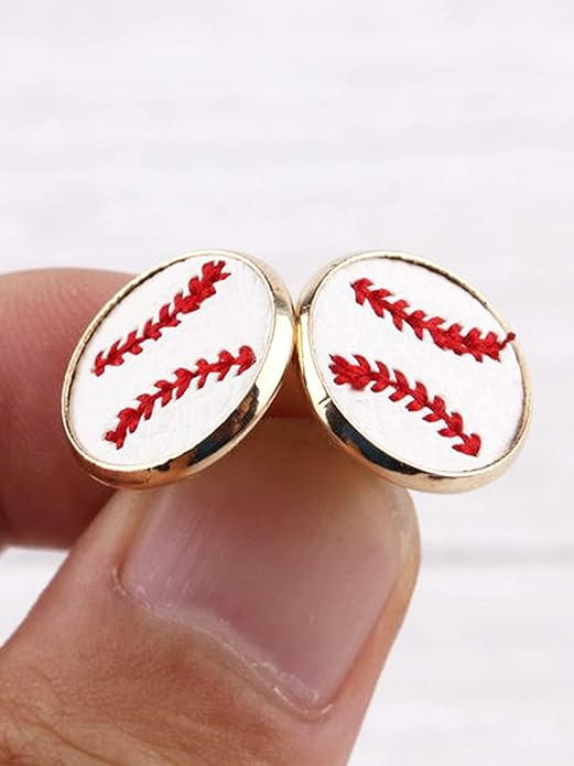 Baseball Earrings for Women Baseball Mom Accessories Essentials Game Day Fan Gifts Lightweight Sports Stud Earrings Jewelry Game Day Shirts Women