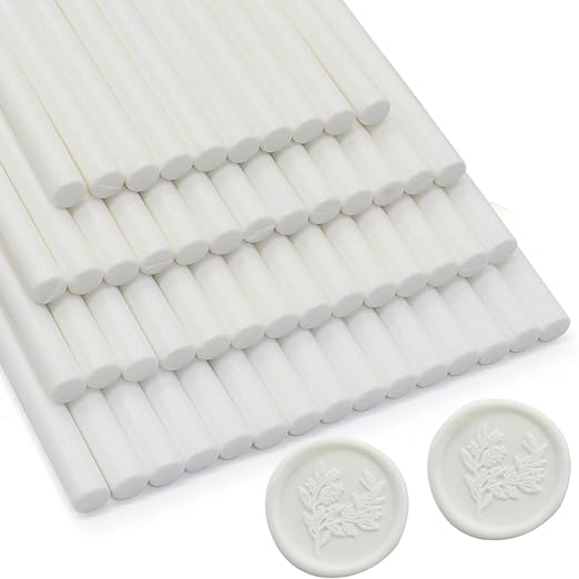 52pcs White Wax Sealing Sticks, Andotopee Glue Gun Adhesive Seal Sticks by Andotopee