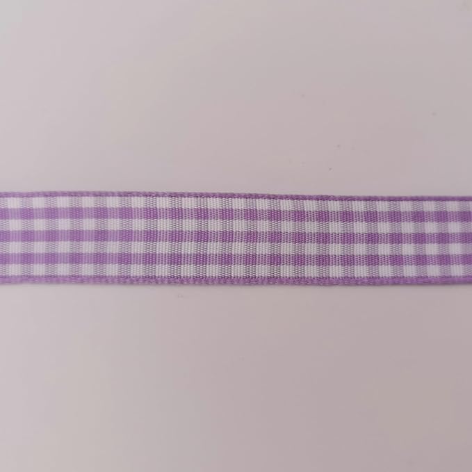 Purple Gingham Plaid Checked Ribbon 25 Yards Each Roll 100% Polyester - Image 9