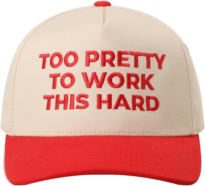 MIRMARU Two-Tone Vintage Canvas Trucker Hats for Men & Women, Adjustable Size Baseball Caps with Trendy Embroidered Design