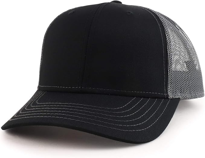 Armycrew Oversize XXL Low Profile Two Tone Mesh Back Trucker Baseball Cap