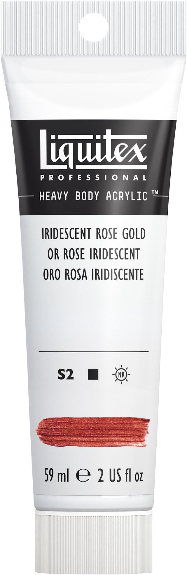 Liquitex Professional Heavy Body Acrylic Paint, 2-oz Tube, Iridescent Rose Gold by Liquitex