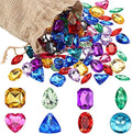 Hicarer 100 Pcs Colorful Toy Gems for Kids Pirate Treasure Chest Jewels