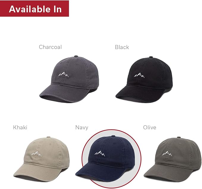 Outdoor Cap -Adult Mountain Dad Hat-Unstructured Soft Cotton