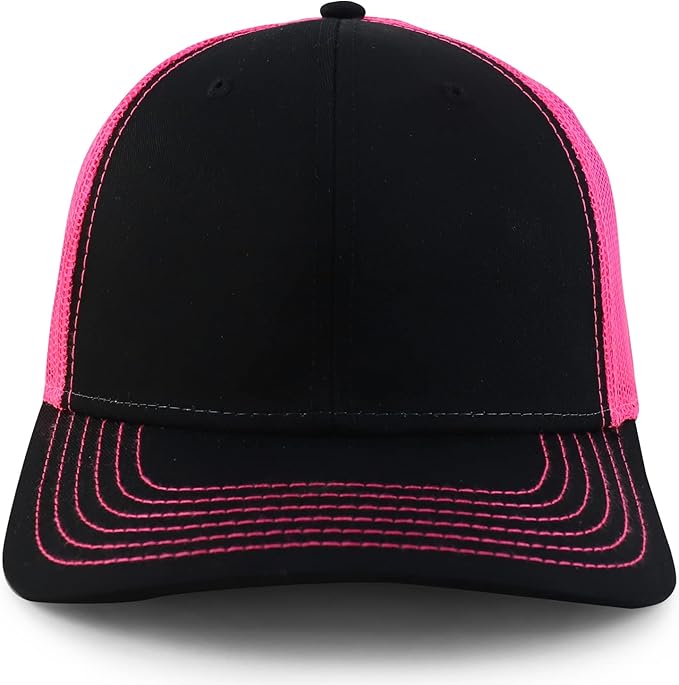 Armycrew Oversize XXL Low Profile Two Tone Mesh Back Trucker Baseball Cap