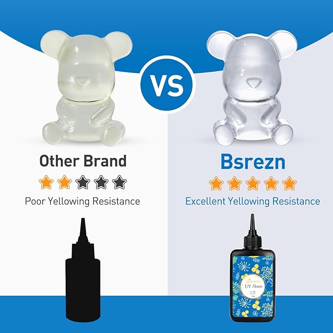 Bsrezn 200g UV Resin Kit with Light, Crystal Clear Solar Activated UV Epoxy - Image 3