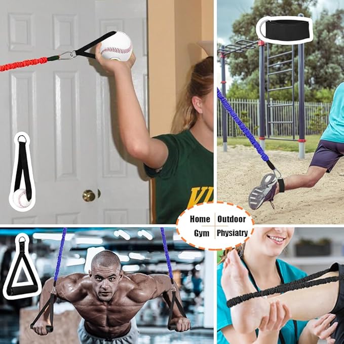 Davllin Baseball Resistance Trainer,Training Aid for Baseball Softball Pitchers,Interchangeable Grips to Build Arm Strength,Arm Bands for Baseball Players,Baseball Throwing Trainer,Great to Warm-Up